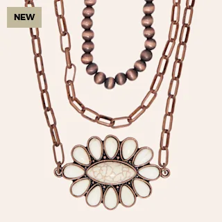 Copper & Cream Layered Necklace