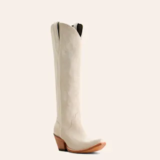 Oyster Suede Tall Boots