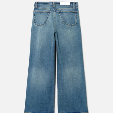 High Rise Wide Leg Crop Jeans
